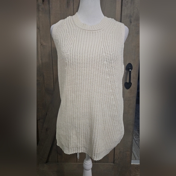 PHILOSOPHY Sleeveless Knit Pullover Top In Ivory. Size Large NWT - Picture 9 of 13